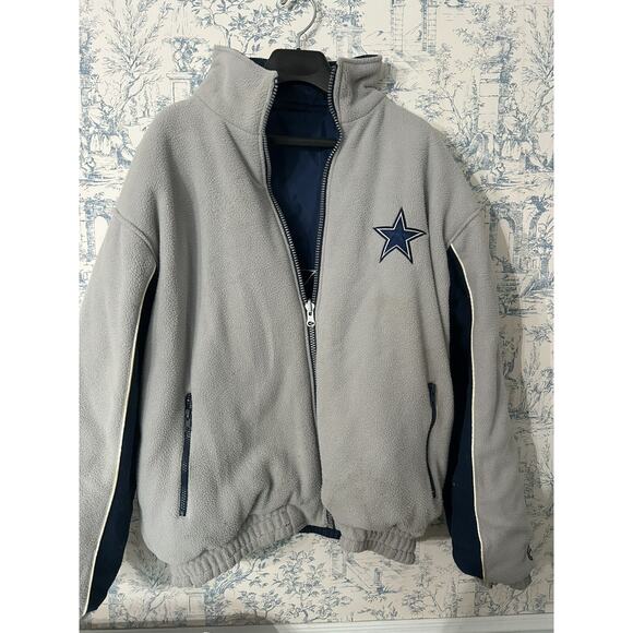 Vintage Unique Sports Generation Reversible Dallas Cowboys NFL Fleece Jacket XL - Picture 4 of 5